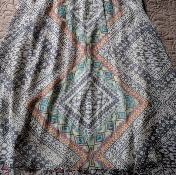 Multi-colored tank dress As U Wish w/ lace neck - Picture 6 of 6